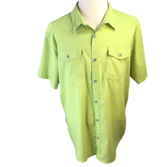 Columbia Vented Fishing Shirt Omni-Wick Advance Evaporation XXL 2X Short Sleeve - Picture 1 of 10